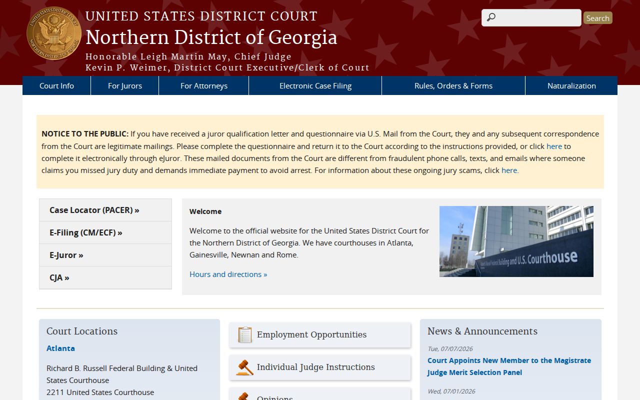 United States District Court for the Northern District of Georgia